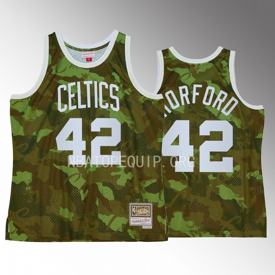 Boston Celtics Al Horford Green Ghost Camo Men Jersey Hardwood Classics