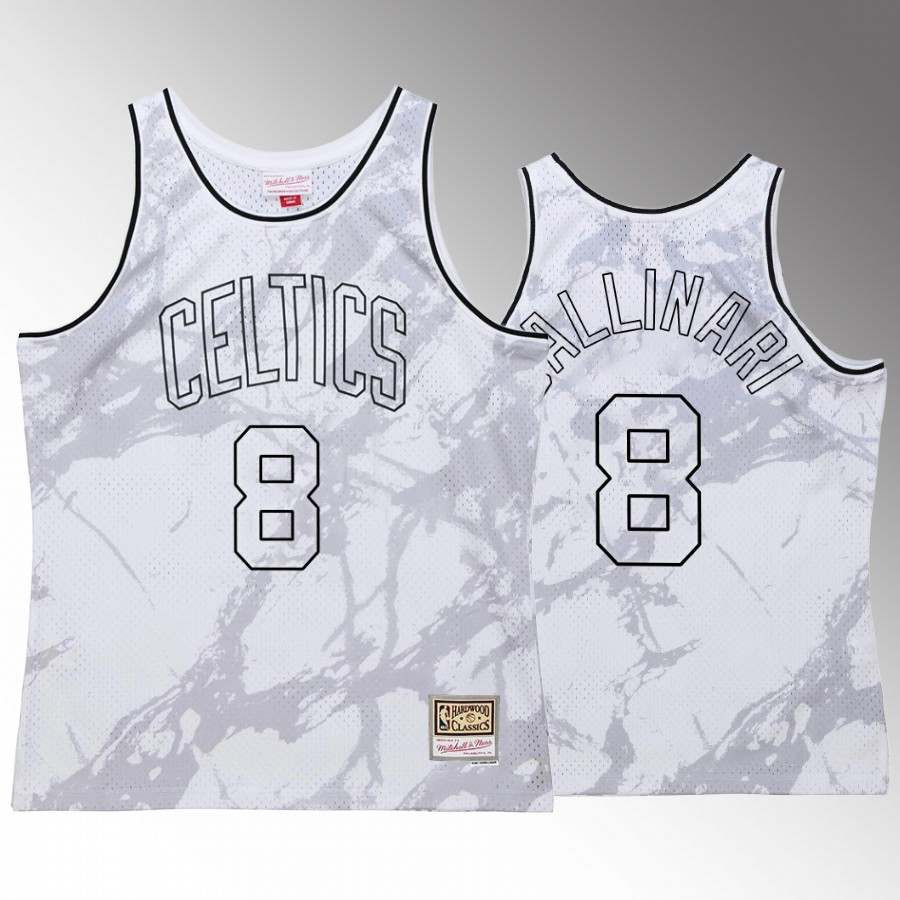 Boston Celtics Danilo Gallinari Marble #8 White Hardwood Classics Jersey