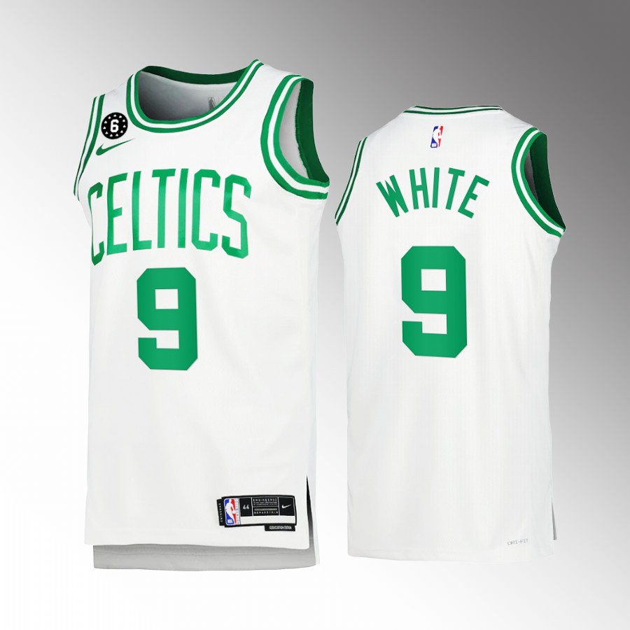 Boston Celtics Derrick White 2022-23 Association Edition White #9 Jersey Honor Russell