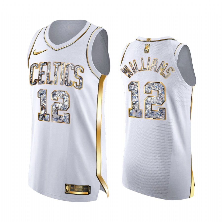 Boston Celtics Grant Williams White Diamond Edition Jersey 2022 NBA Playoffs #12