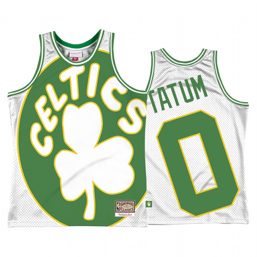 Boston Celtics Jayson Tatum #0 White Big Face 2.0 Jersey