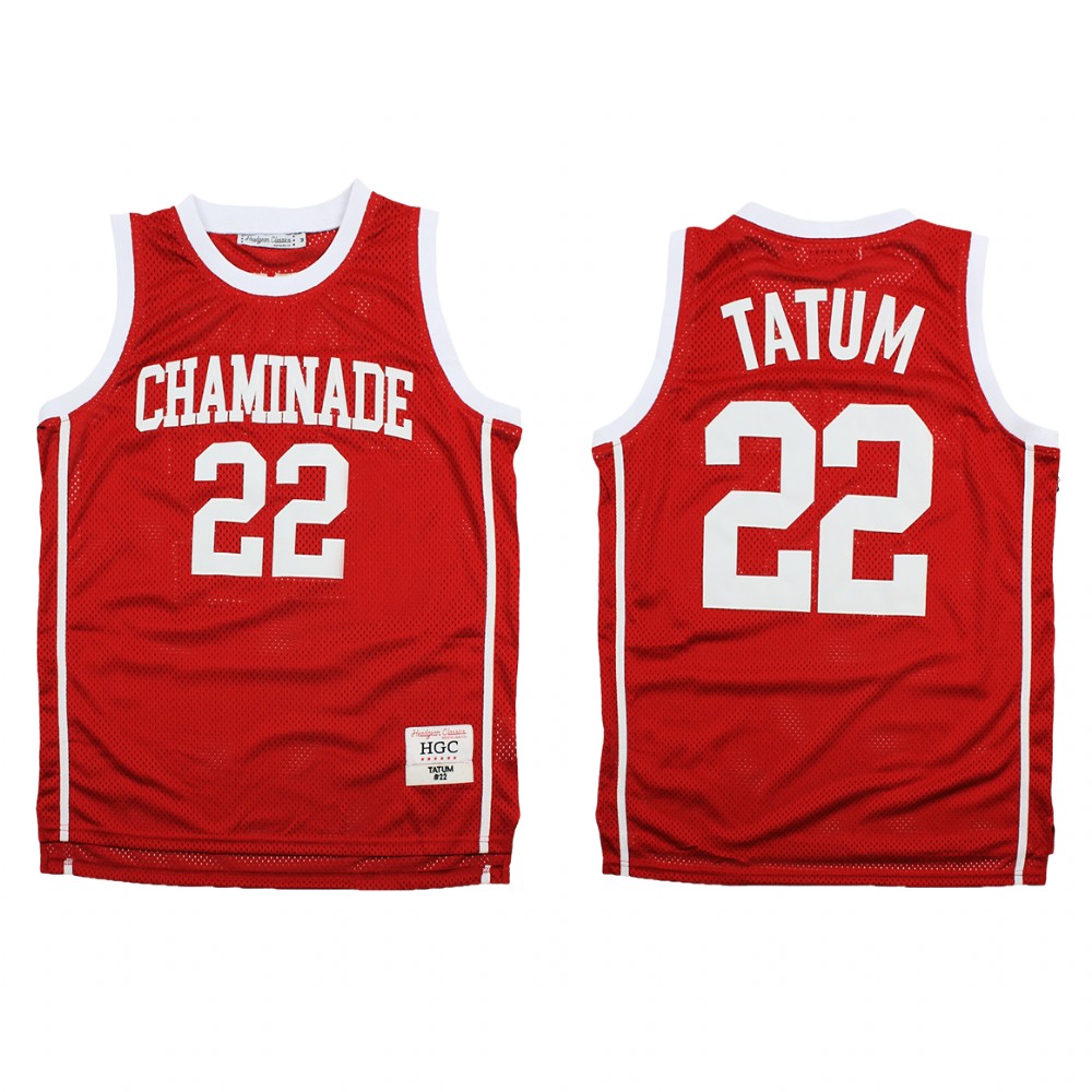 Boston Celtics Jayson Tatum Red Chaminade High School  Jersey