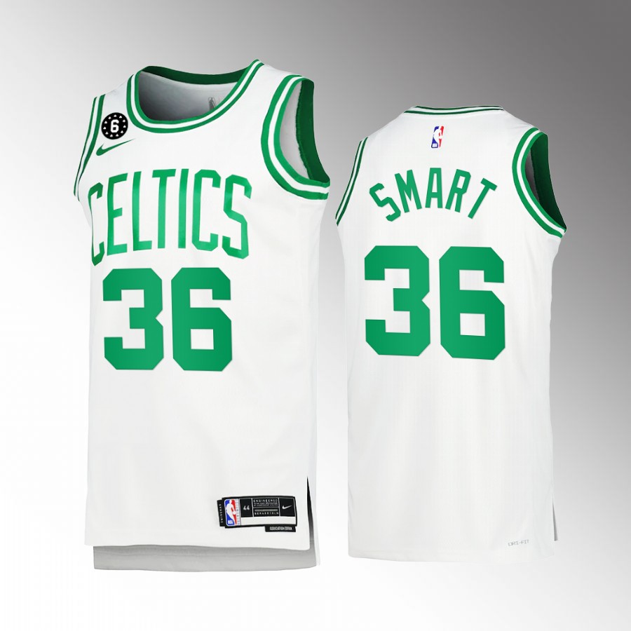 Boston Celtics Marcus Smart 2022-23 Association Edition White #36 Jersey Honor Russell