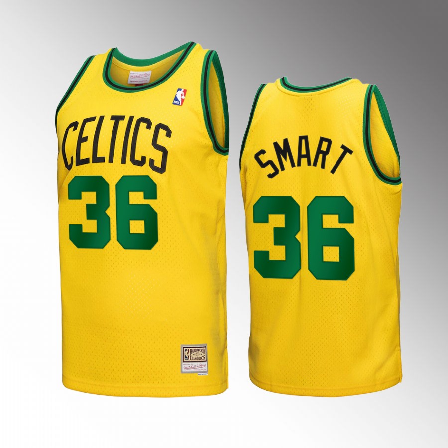 Boston Celtics Marcus Smart Gold Reload 3.0 Men Jersey Mitchell Ness