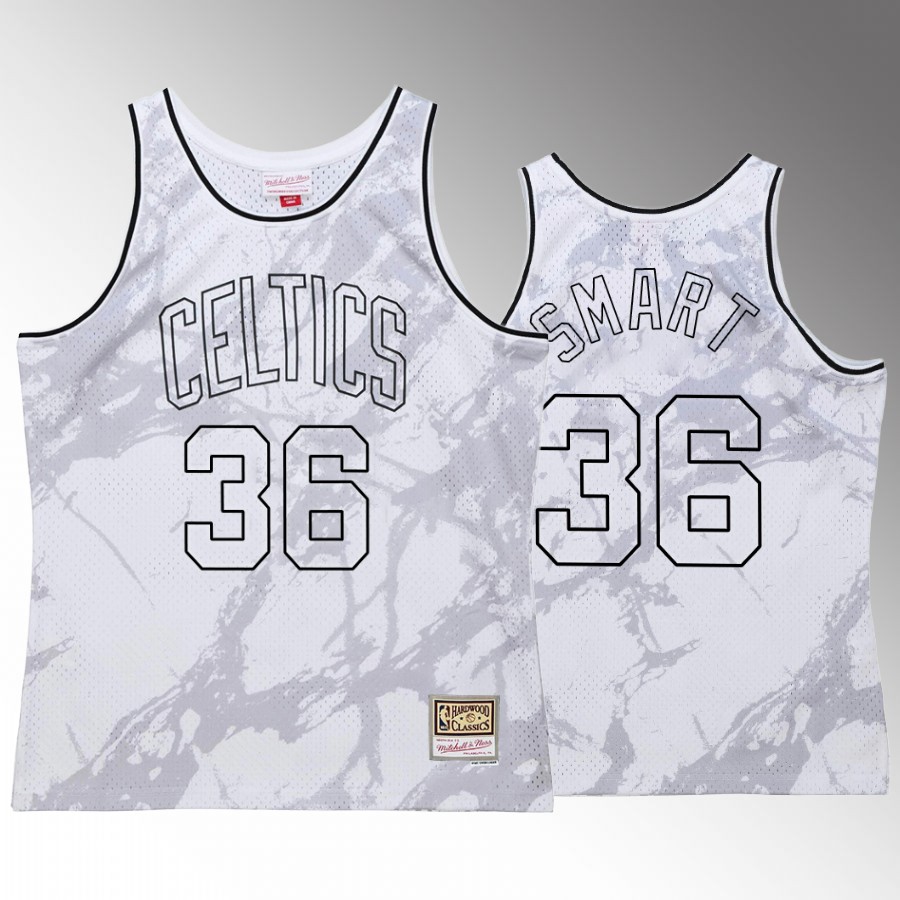 Boston Celtics Marcus Smart Marble #36 White Hardwood Classics Jersey