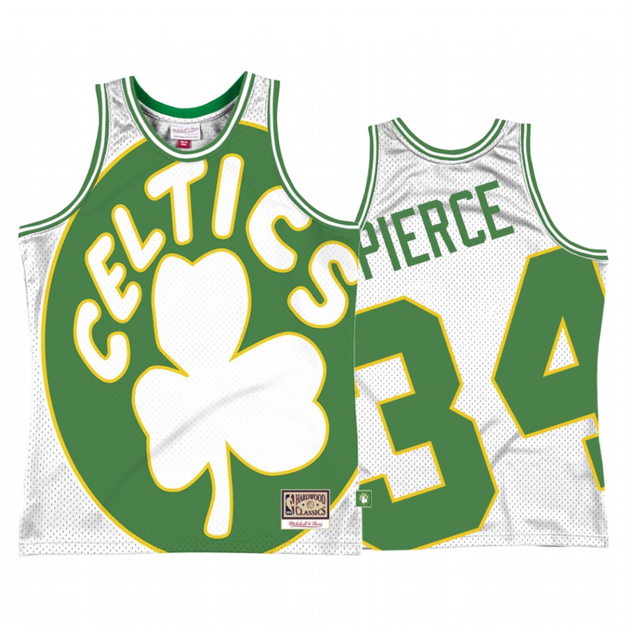 Boston Celtics Paul Pierce #34 White Big Face 2.0 Jersey