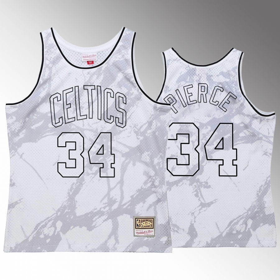 Boston Celtics Paul Pierce Marble #34 White Hardwood Classics Jersey