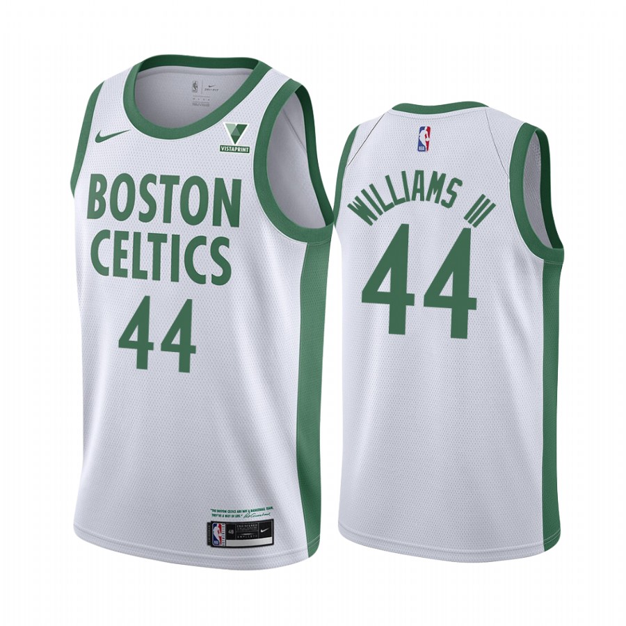 Boston Celtics Robert Williams III #44 White 2020-21 City Jersey Vistaprint Patch