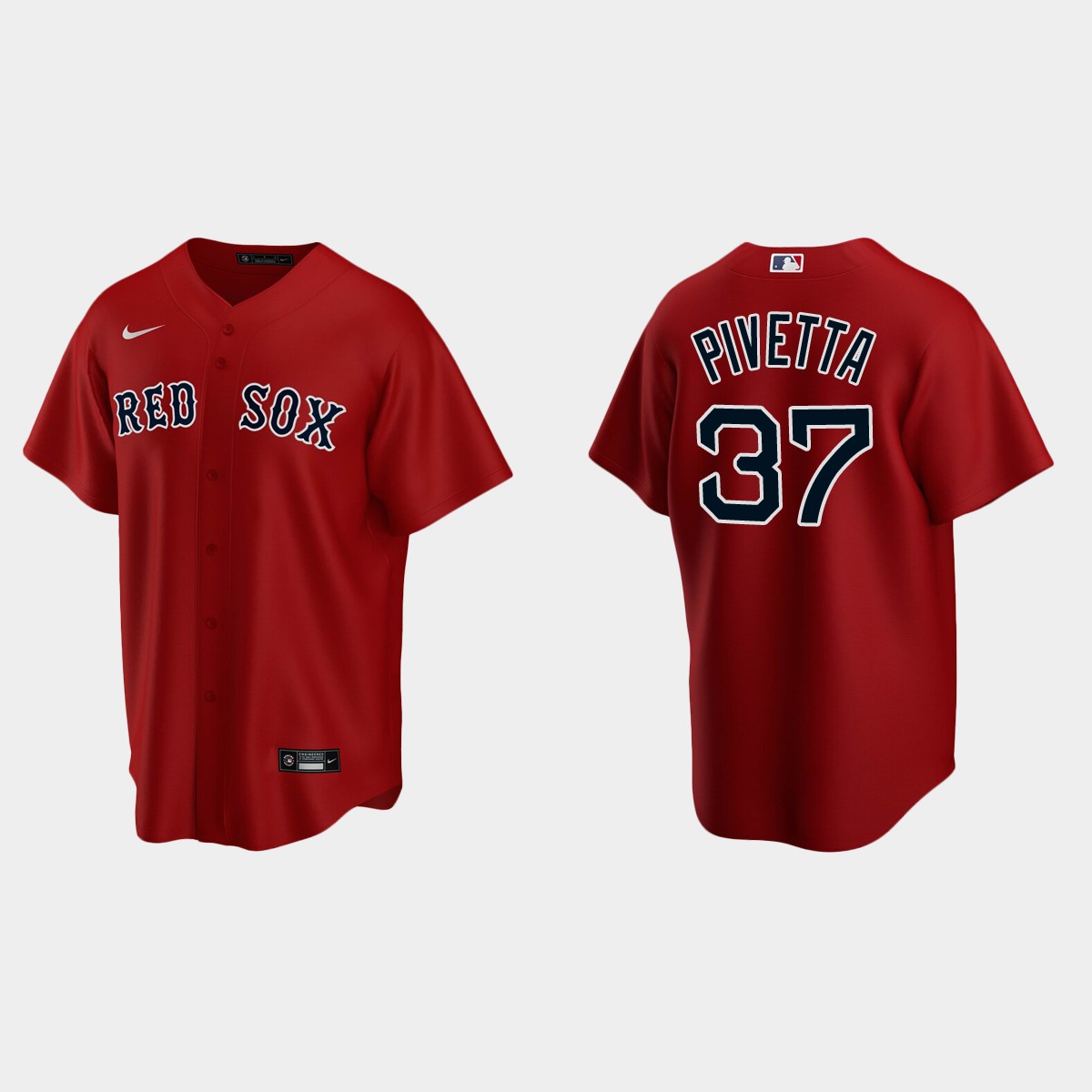 Boston Red Sox #37 Nick Pivetta Alternate Jersey - Red