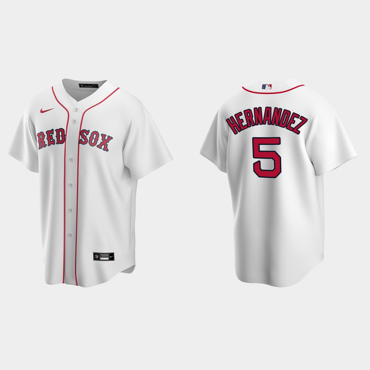 Boston Red Sox #5 Enrique Hernandez Home Jersey - White