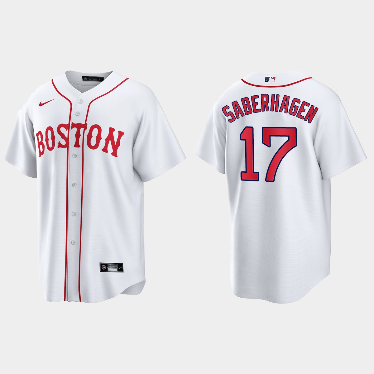 Boston Red Sox Bret Saberhagen 2021 Patriots' Day Jersey - White