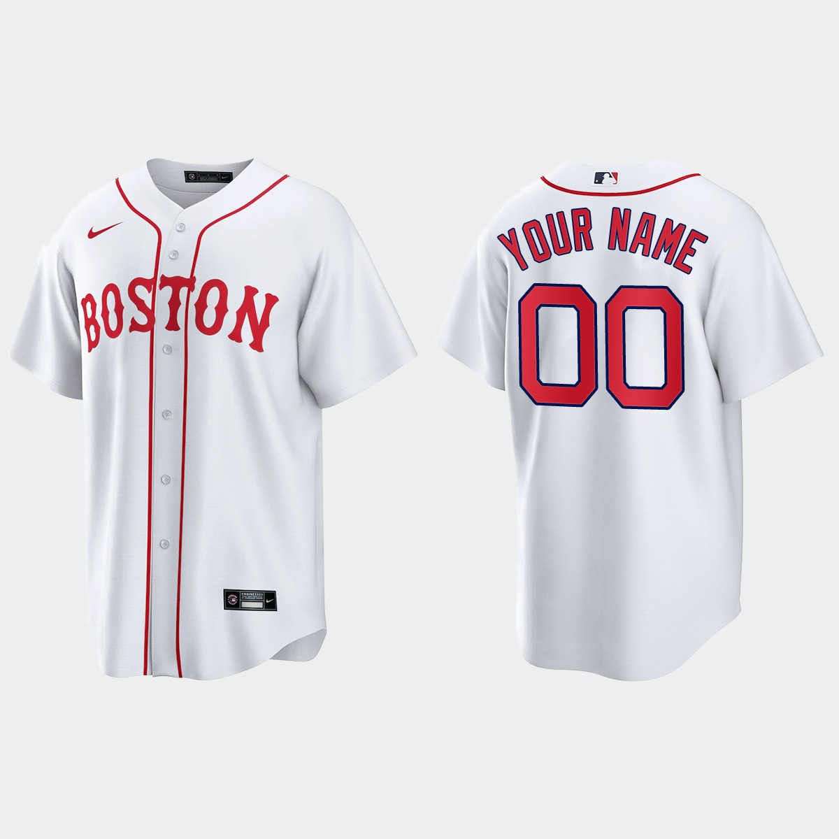 Boston Red Sox Custom 2021 Patriots' Day Jersey - White