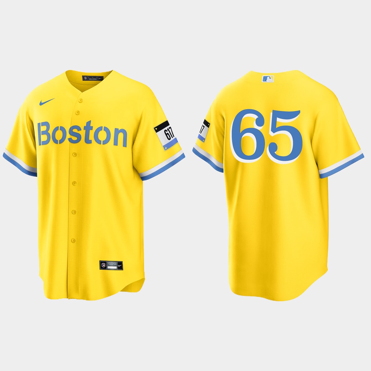 Boston Red Sox James Paxton 2021 City Connect Jersey - Gold Light Blue