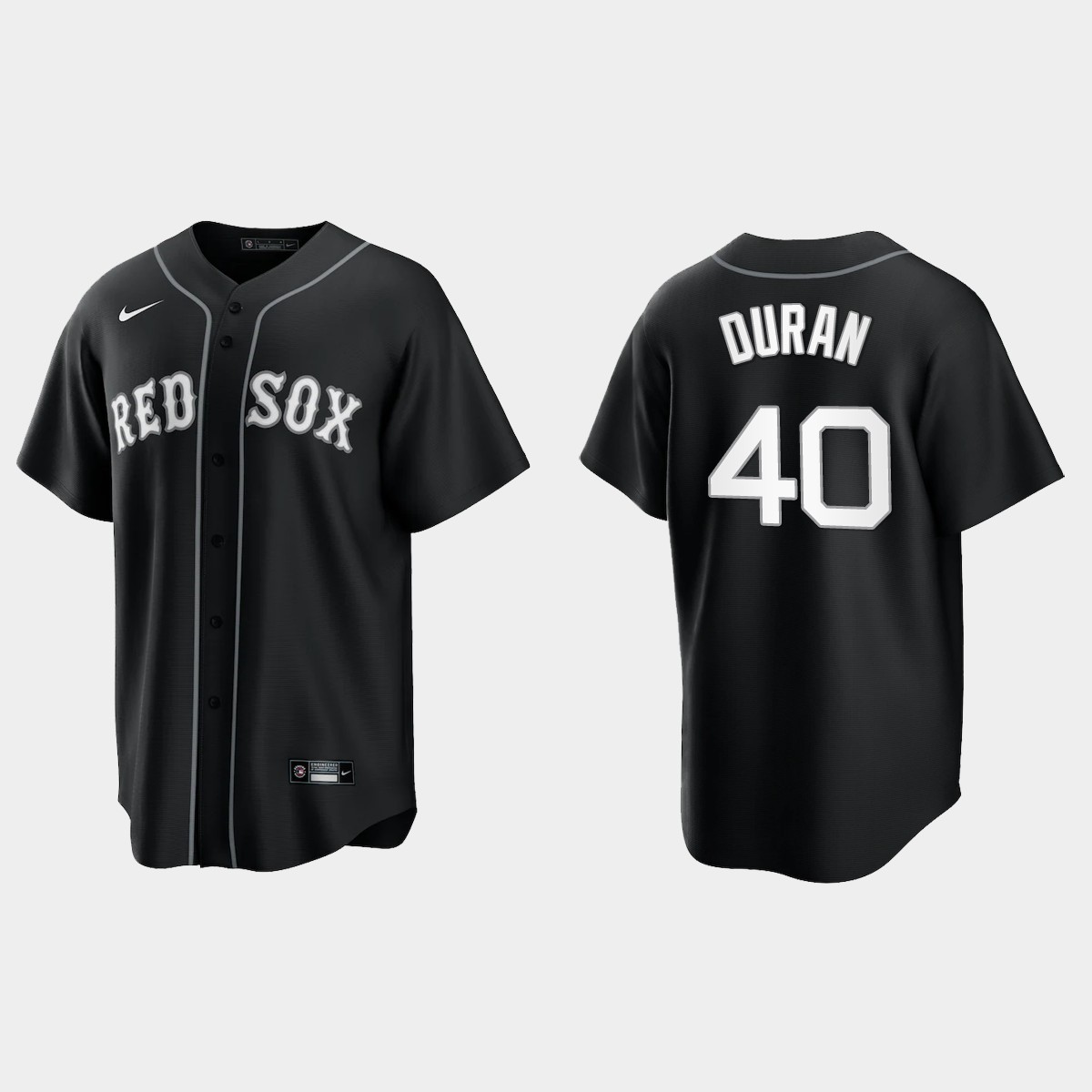 Boston Red Sox Jarren Duran 2021 All Black Fashion Jersey - Black White