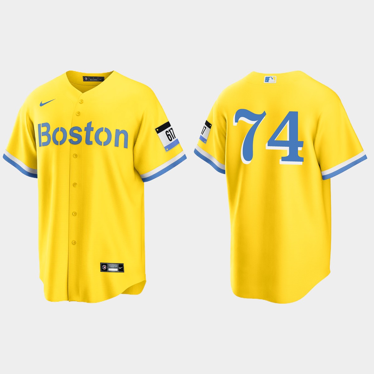 Boston Red Sox Kenley Jansen City Connect Jersey - Gold Light Blue