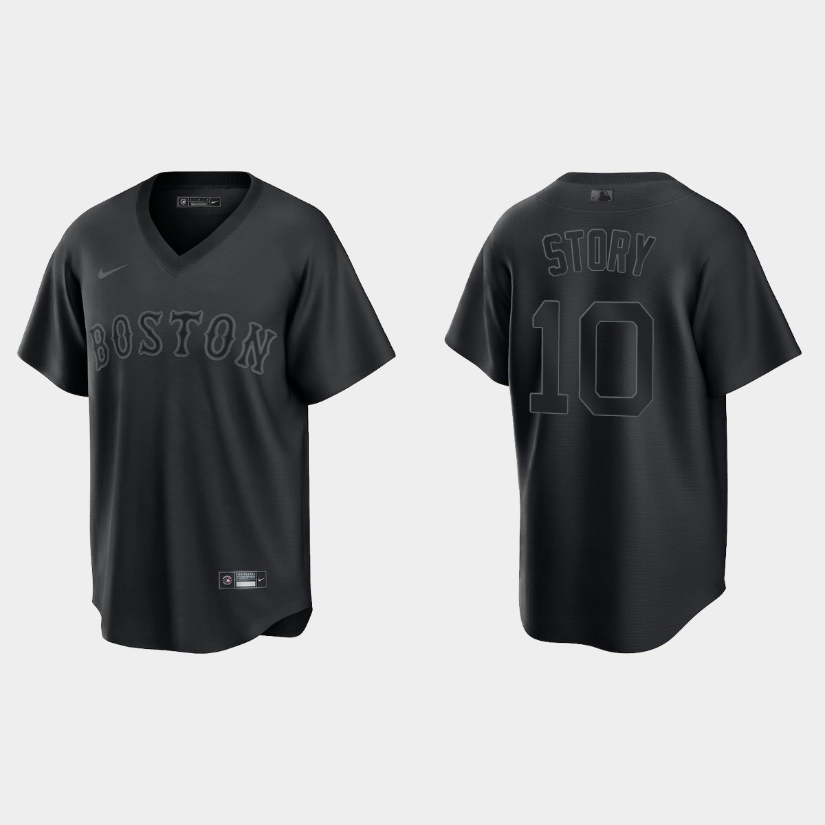 Boston Red Sox Trevor Story Pitch Black Fashion Jersey - Black