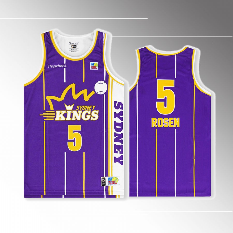 Brad Rosen NBL Throwback 1996 Sydney Kings #5 Purple Jersey Heritage