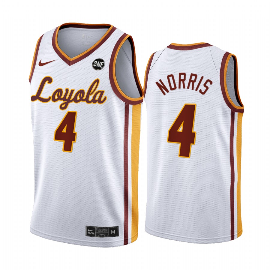 Braden Norris Loyola Ramblers White Jersey 2022 MVC Championship College