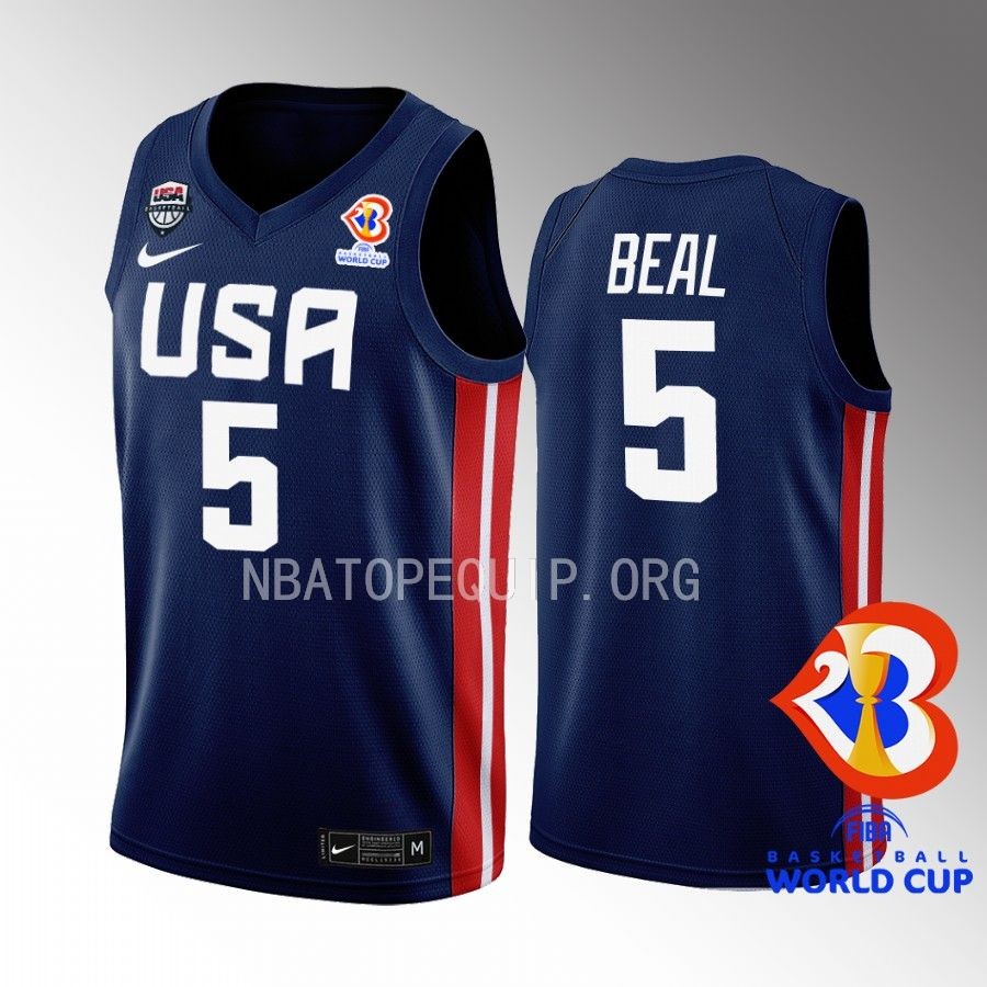 Bradley Beal USA 2023 FIBA  World Cup Navy Jersey Away #5