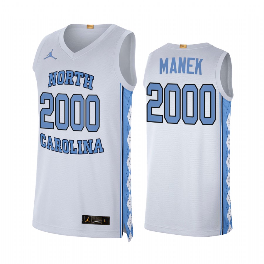 Brady Manek #45 UNC Carolina  White Jersey 2000 Career Points Commemorative Edition