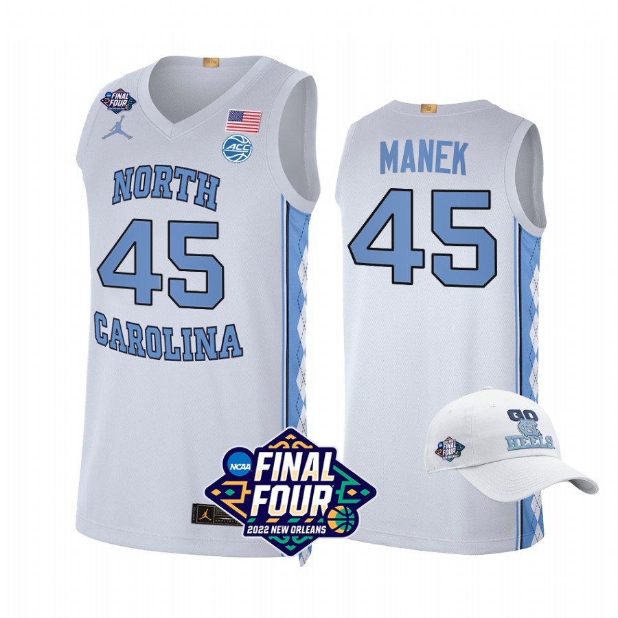 Brady Manek North Carolina Tar Heels White Jersey 2022 March Madness Final Four