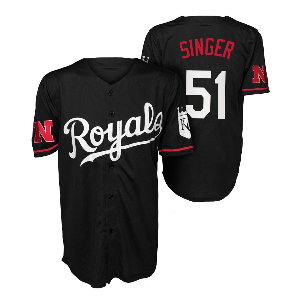 Brady Singer Kansas City Royals Huskers Night Jersey - Black