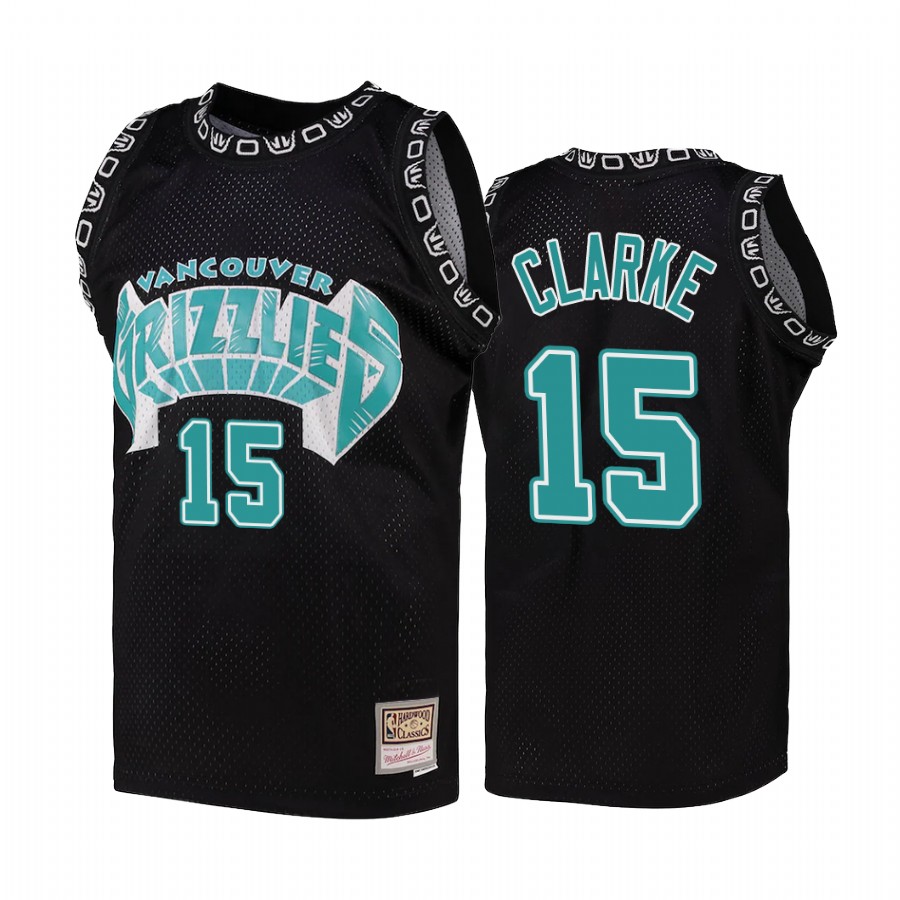 Brandon Clarke 15 Vancouver Grizzlies Hardwood Classics Black Jersey Team Color