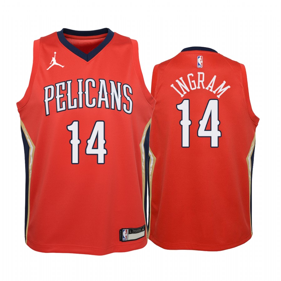 Brandon Ingram New Orleans Pelicans Youth Red Statement Jersey Jumpman