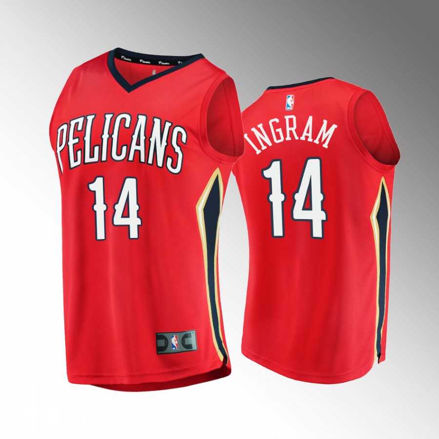 Brandon Ingram Pelicans #14 Red Jersey Fast Break  2022-23 Statement