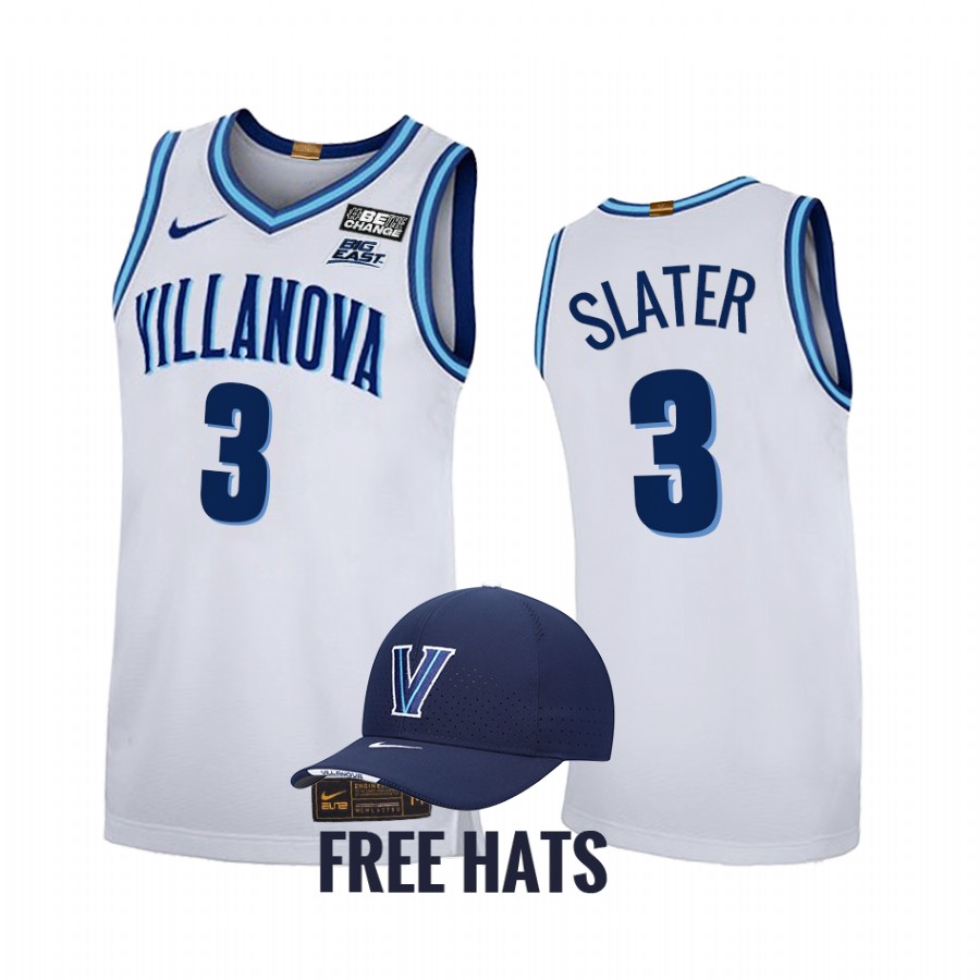 Brandon Slater Villanova Wildcats White Jersey 2021-22 Home Elite