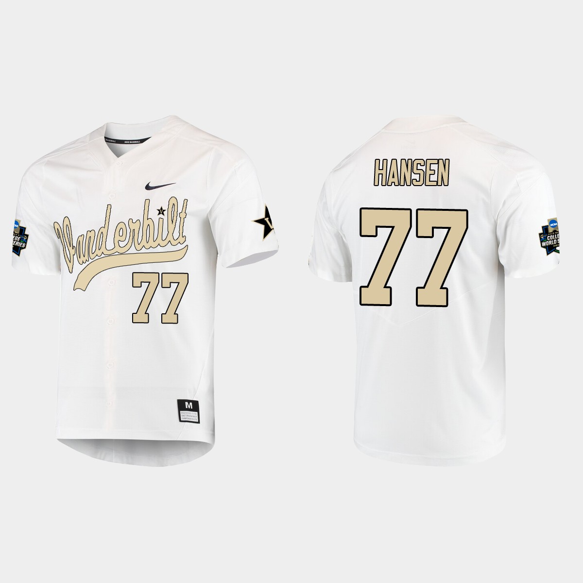 Brett Hansen Vanderbilt Commodores College World Series  Jersey - White