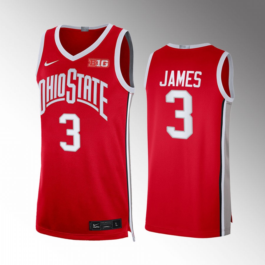 Bronny James Ohio State Buckeyes Red Jersey 2022-23 College