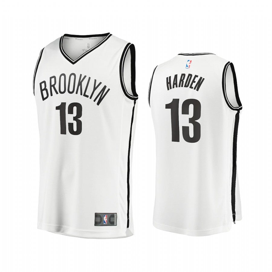 Brooklyn Nets #13 James Harden Jersey 2020-21  White Association Edition