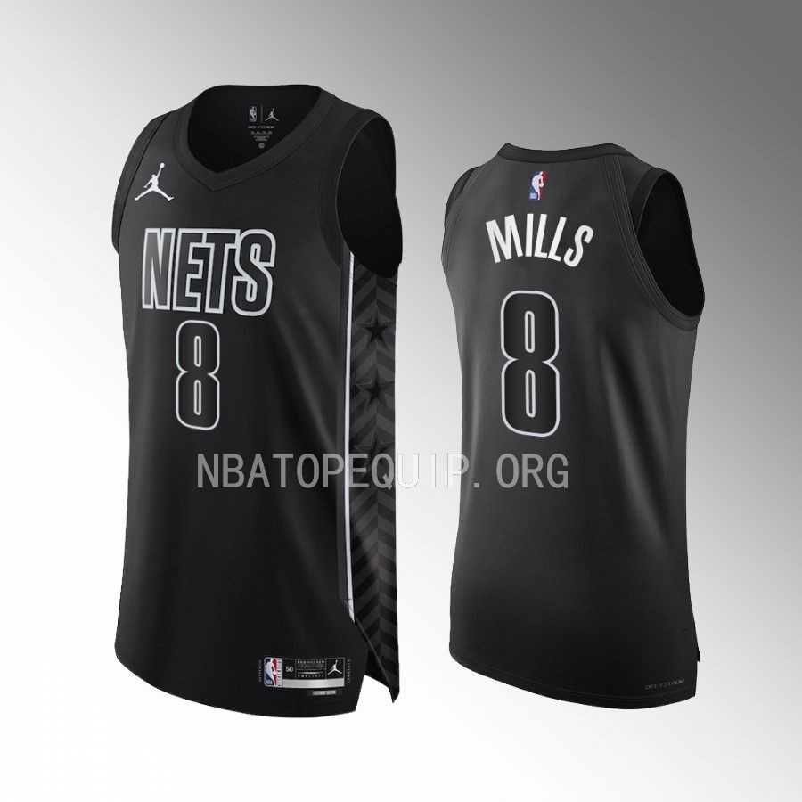 Brooklyn Nets #8 Patty Mills Black Statement Edition Jersey 2022-23