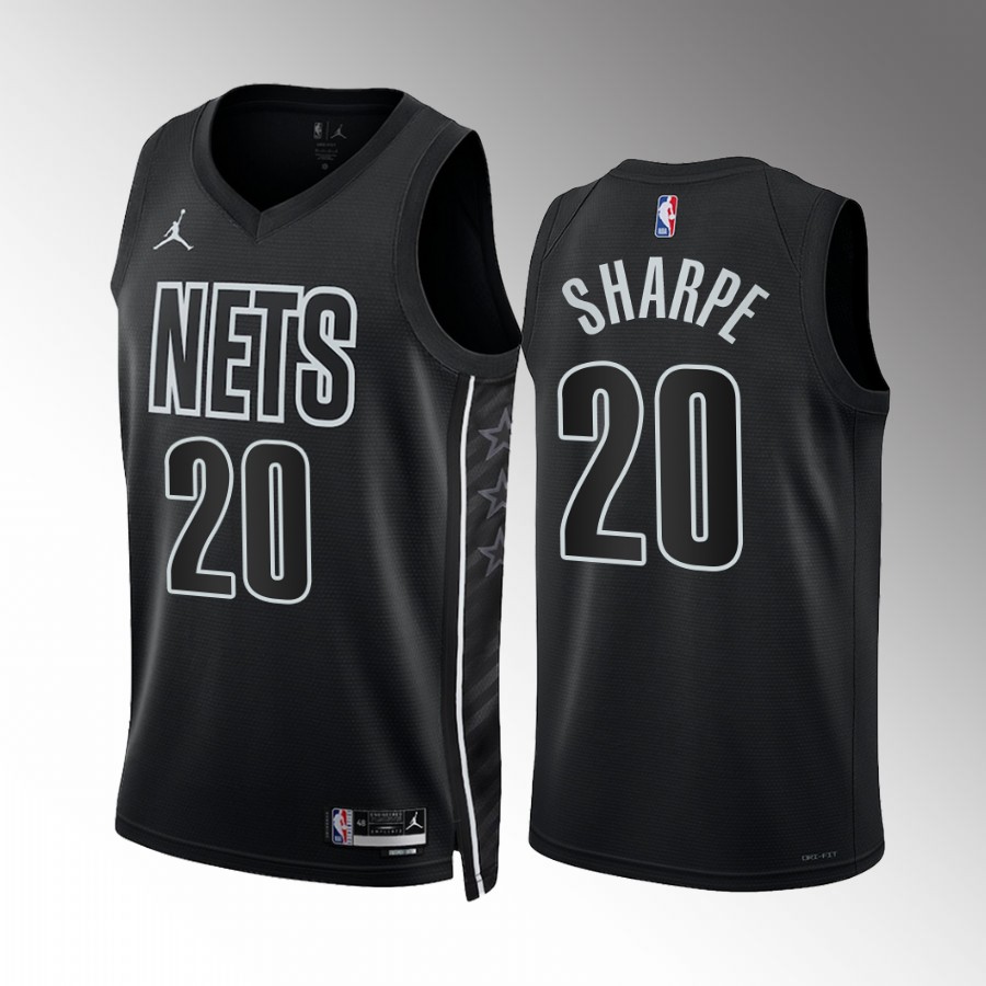Brooklyn Nets Day'Ron Sharpe 2022-23 Statement Edition Black #20 Jersey Swingman