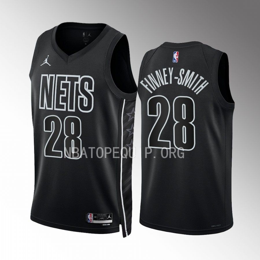 Brooklyn Nets Dorian Finney-Smith 2022-23 Statement Edition Black #28 Jersey Swingman