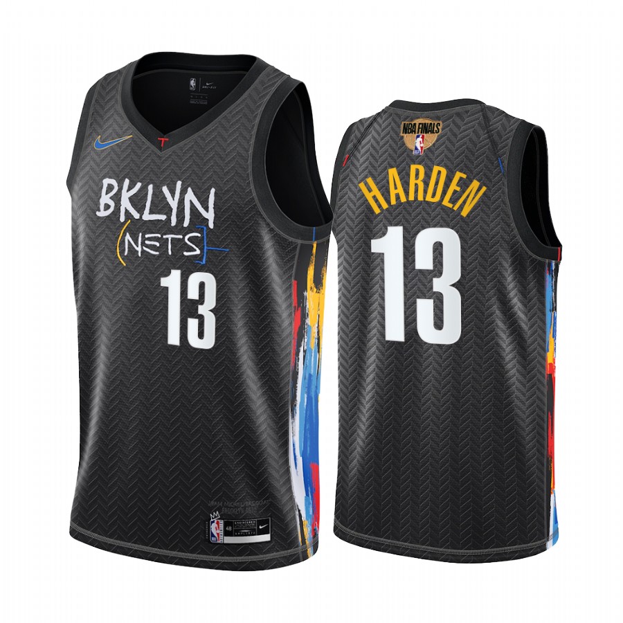 Brooklyn Nets James Harden #13 Black 2021 NBA Playoffs Jersey