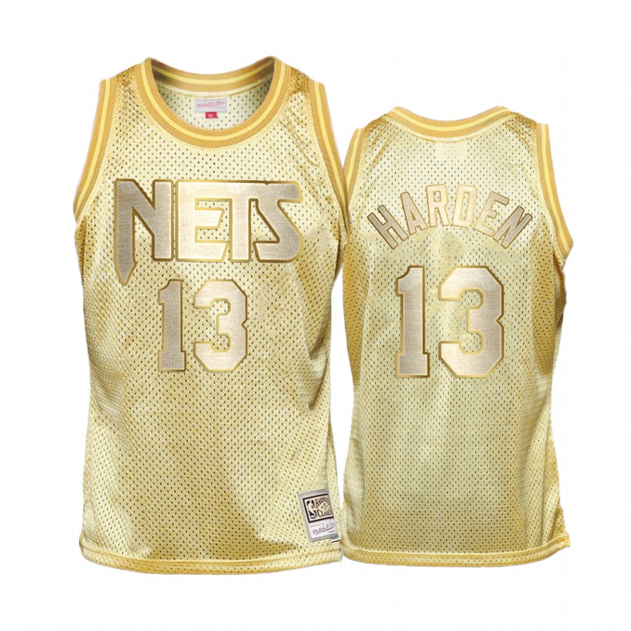 Brooklyn Nets James Harden Gold Midas SM Golden Edition Jersey