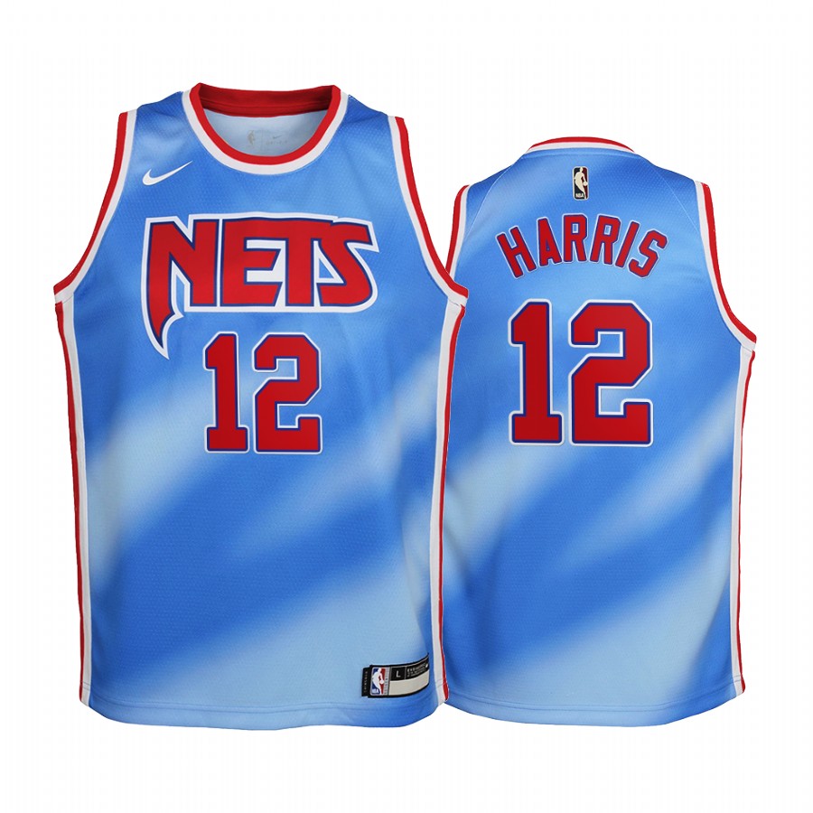 Brooklyn Nets Joe Harris 2020-21 Hardwood Classics Blue Youth Jersey -
