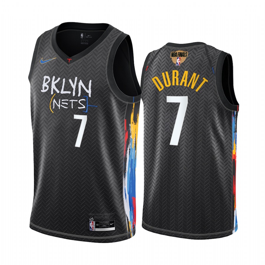 Brooklyn Nets Kevin Durant #7 Black 2021 NBA Playoffs Jersey