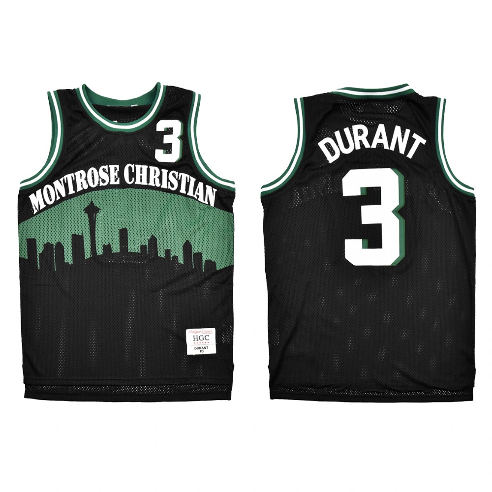 Brooklyn Nets Kevin Durant Black Alternate High School  Jersey
