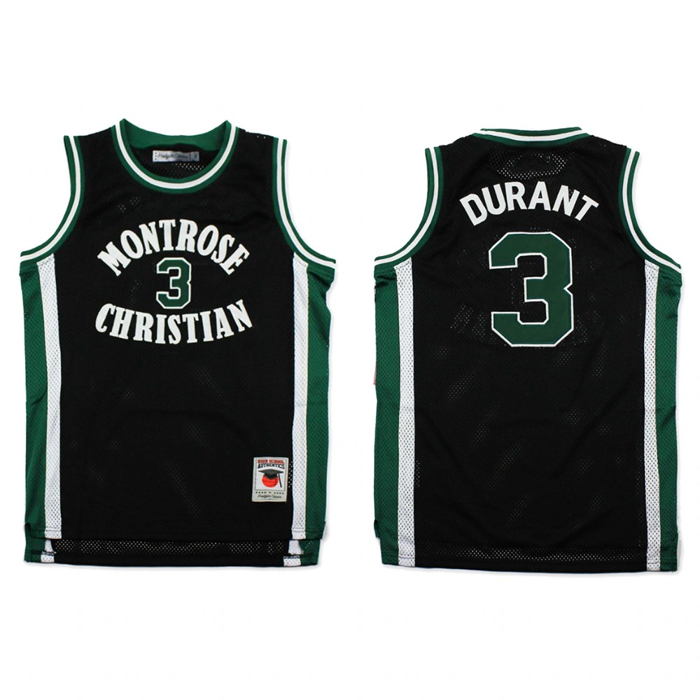 Brooklyn Nets Kevin Durant Black Montrose Christian High School  Jersey