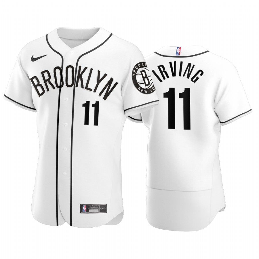 Brooklyn Nets Kyrie Irving NBA X MLB Crossover Edition Baseball Jersey Shirts