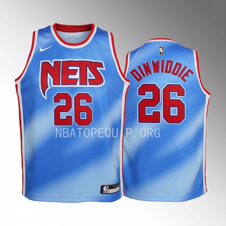 Brooklyn Nets Spencer Dinwiddie Classic Edition Blue Youth Jersey Swingman #26