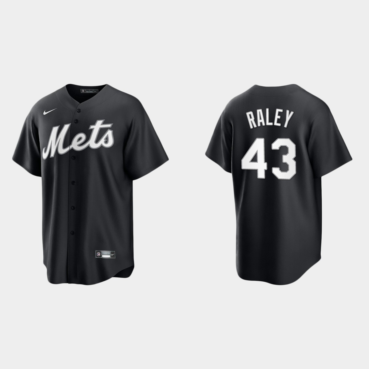 Brooks Raley New York Mets Jersey - Black White
