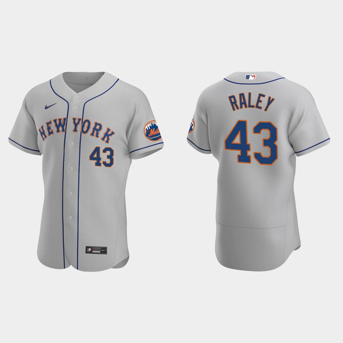 Brooks Raley New York Mets Road Jersey - Gray
