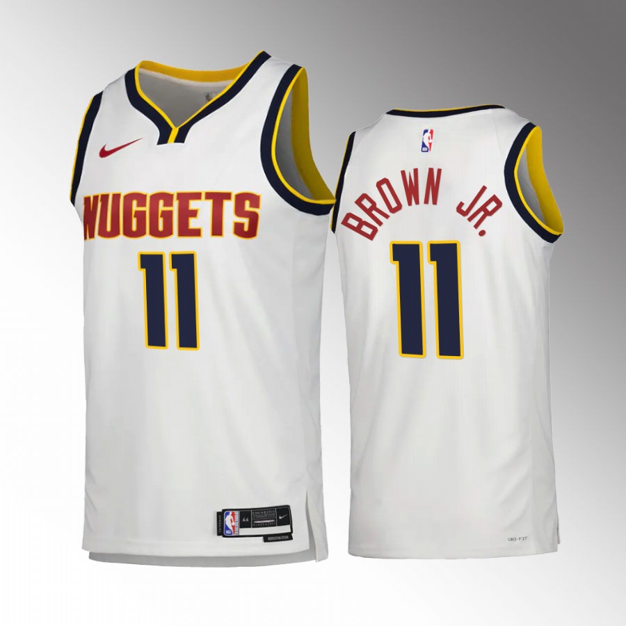 Bruce Brown Jr. 2022-23 Denver Nuggets White #11 Association Edition Jersey Swingman