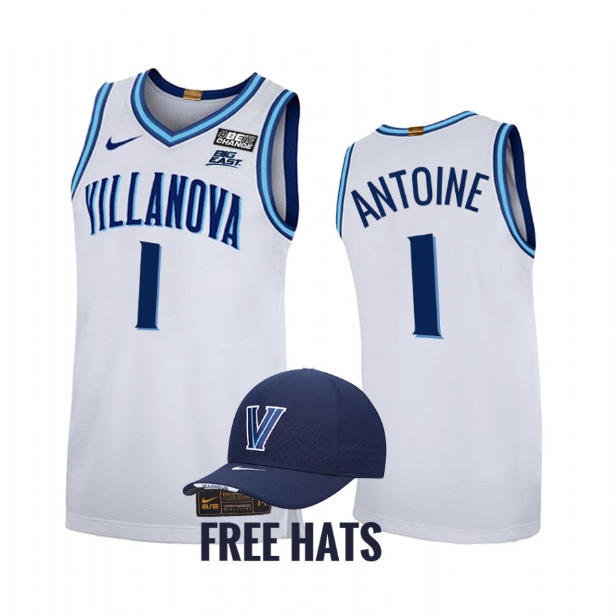 Bryan Antoine Villanova Wildcats White Jersey 2021-22 Home Elite