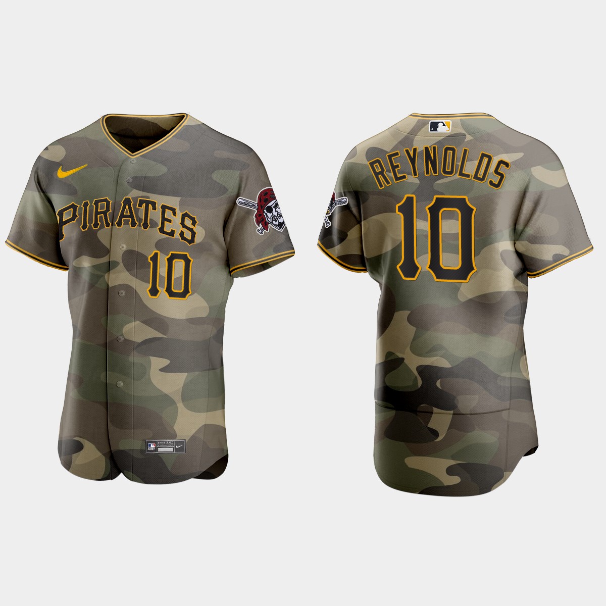 Bryan Reynolds Pittsburgh Pirates 2021 National Armed Forces Day Jersey - Camo