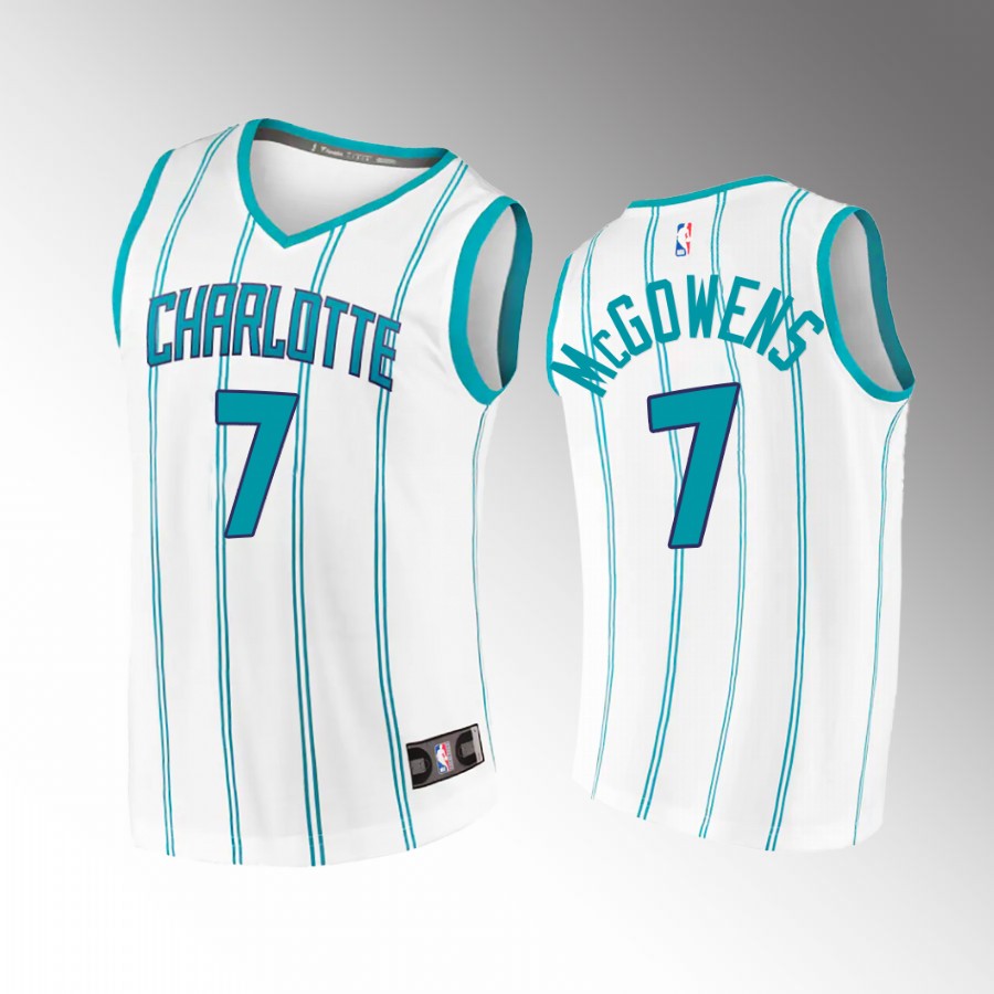 Bryce McGowens Hornets #7 White Jersey 2022-23  Association Edition